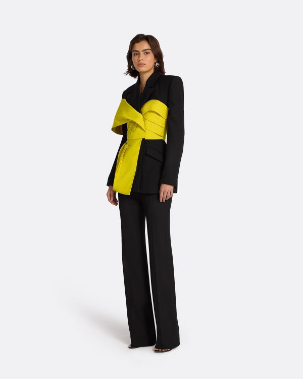 Lenalle Black & Chartreuse Jacket - Image 4