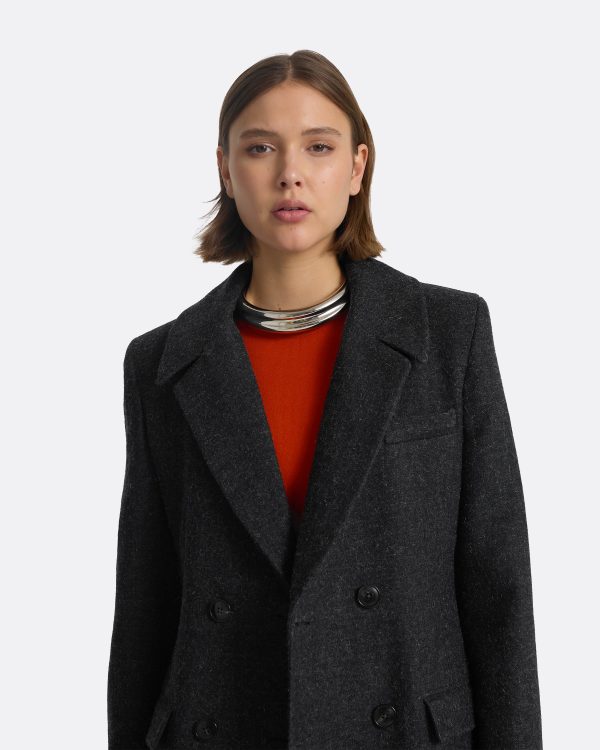 Marlena Speckled Grey Coat - Image 4