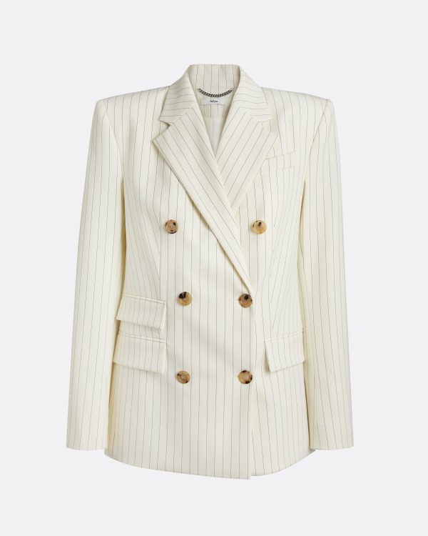 Ellan Ivory Pinstripe Jacket - Image 5