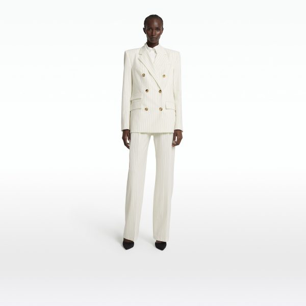 Ellan Ivory Pinstripe Jacket - Image 6