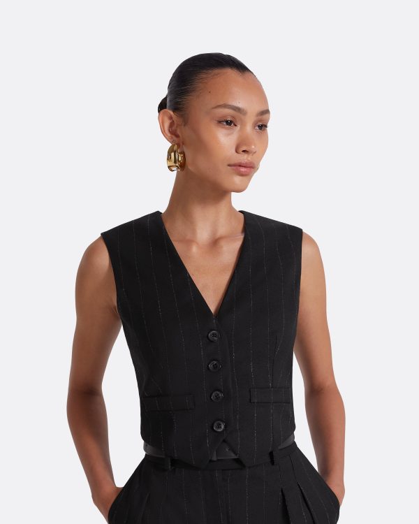 Lana Black Waistcoat - Image 3