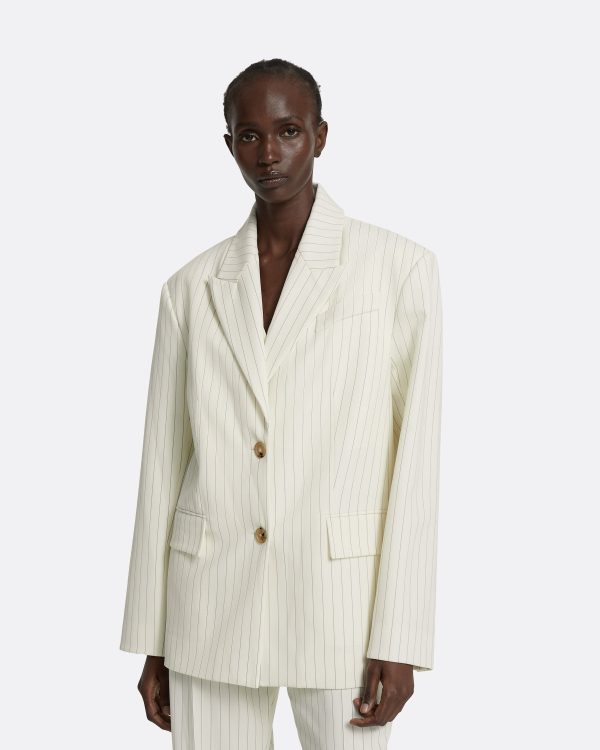 Maurissa Ivory Pinstripe Jacket - Image 3