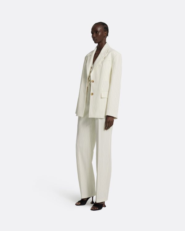 Maurissa Ivory Pinstripe Jacket - Image 4