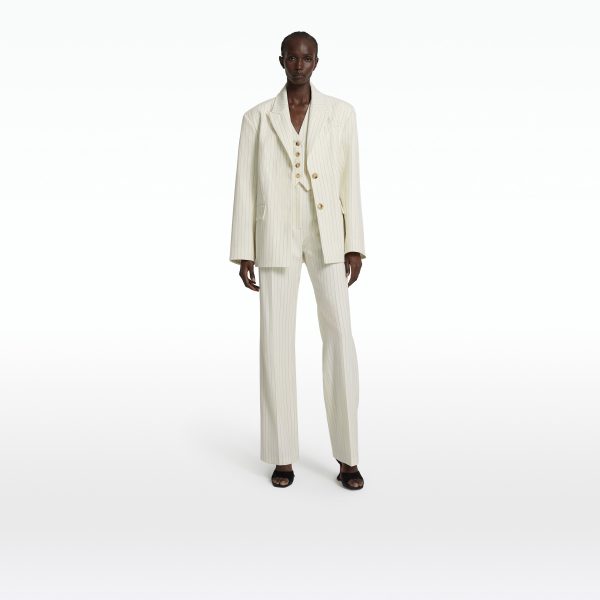Maurissa Ivory Pinstripe Jacket - Image 6