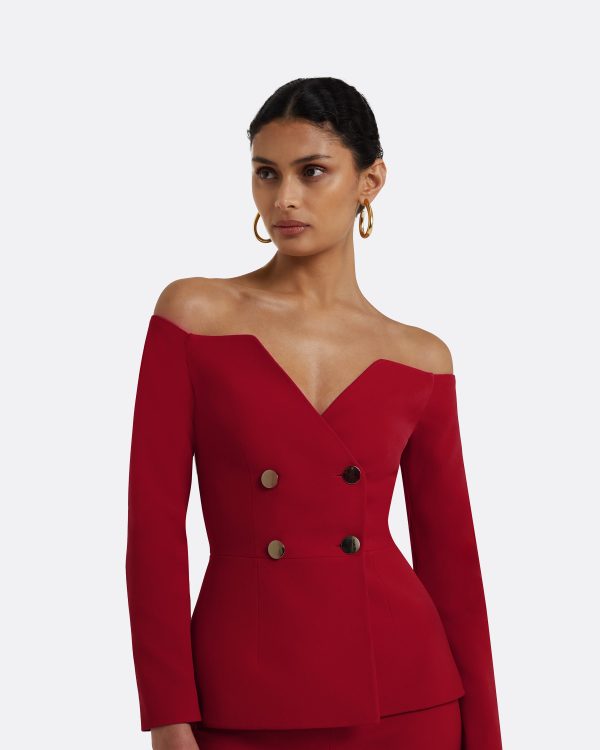 Kamile Azalea Red Jacket - Image 3