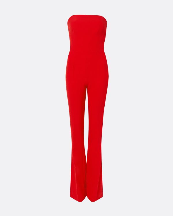 Myrine Cherry Red Jumpsuit - Image 7