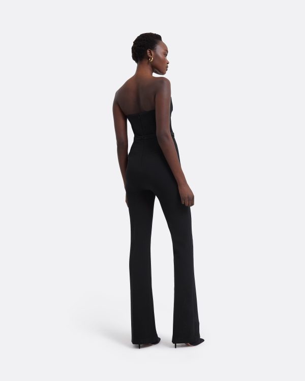 Myrine Black Jumpsuit With Belt - Image 2