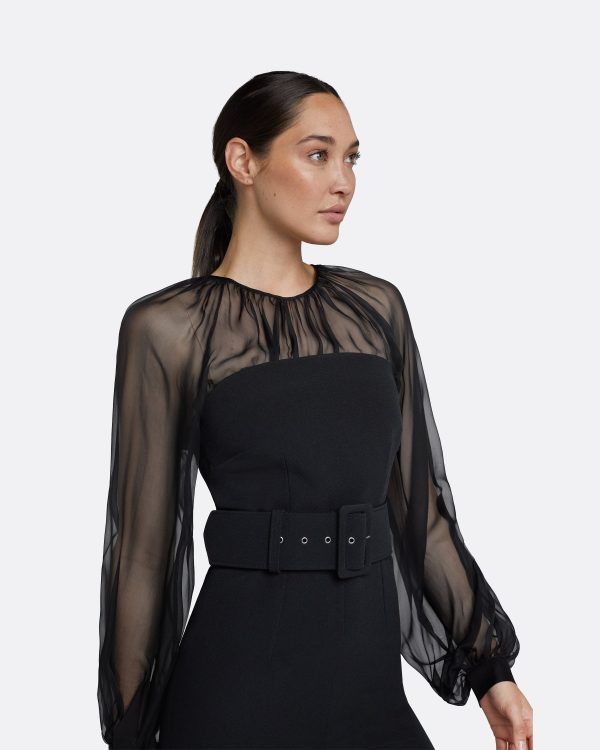 Aternia Black Jumpsuit With Buckle Belt - Image 3