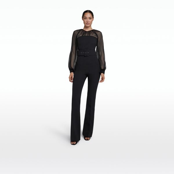 Aternia Black Jumpsuit With Buckle Belt - Image 6
