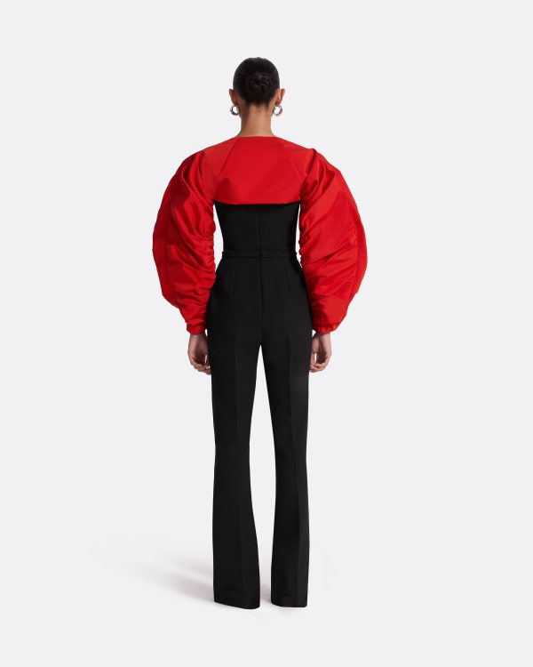 Honi Scarlet Red Harness & Bele Black Jumpsuit - Image 2