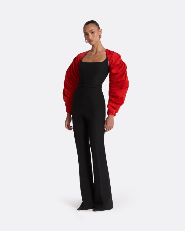 Honi Scarlet Red Harness & Bele Black Jumpsuit - Image 4
