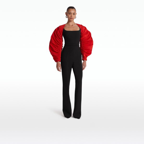 Honi Scarlet Red Harness & Bele Black Jumpsuit - Image 7