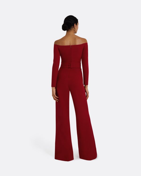 Veasna Azalea Red Jumpsuit - Image 2