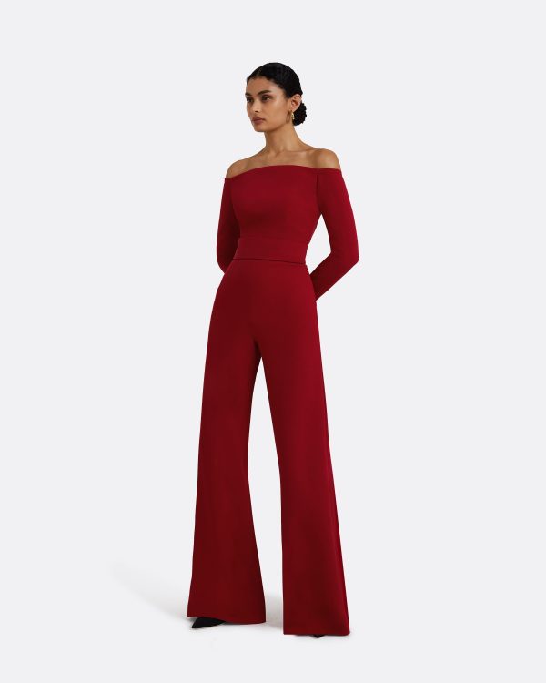 Veasna Azalea Red Jumpsuit - Image 4