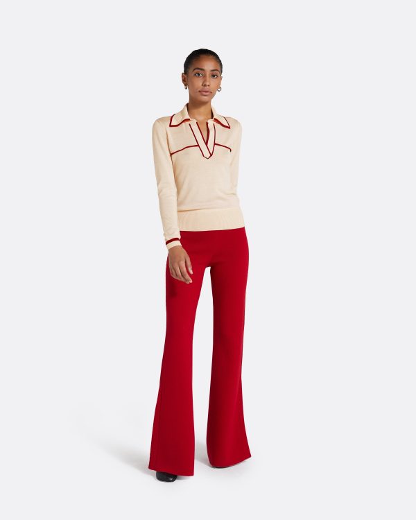 Lydie Powder & Azalea Red Knit