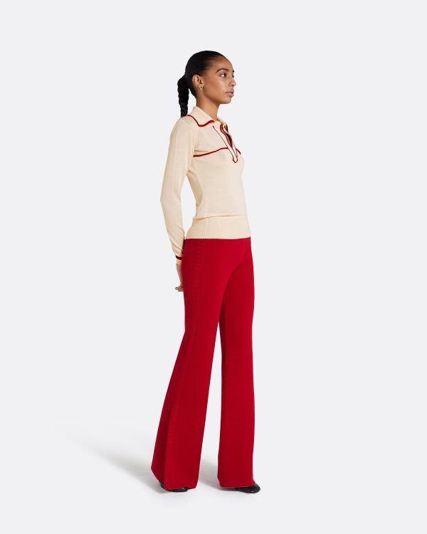 Lydie Powder & Azalea Red Knit - Image 4