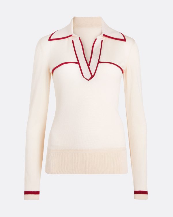 Lydie Powder & Azalea Red Knit - Image 5
