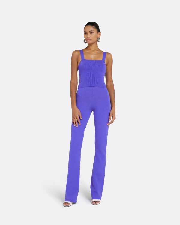 Khuno Anemone Blue Knit Trousers