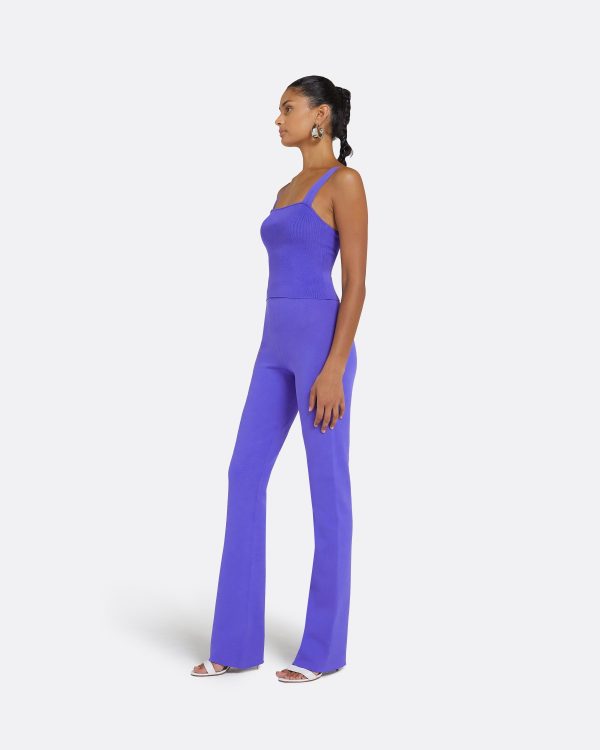 Khuno Anemone Blue Knit Trousers - Image 3