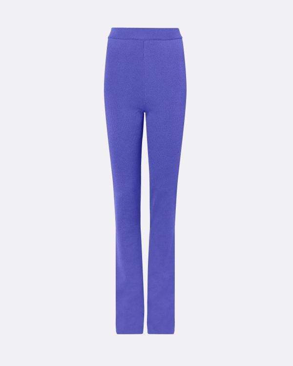 Khuno Anemone Blue Knit Trousers - Image 4