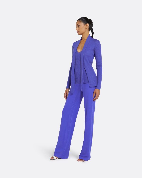 Uichama Anemone Blue Knit Cardigan - Image 4