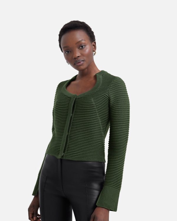 Karlotta Olive Crochet Jacket - Image 6