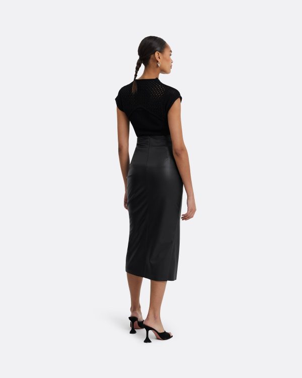 Karly Black Knit Top - Image 2