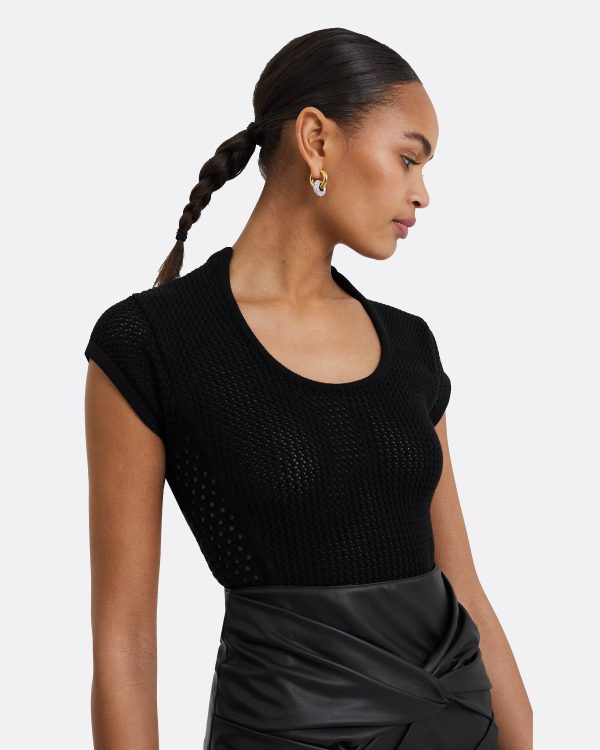 Karly Black Knit Top - Image 3