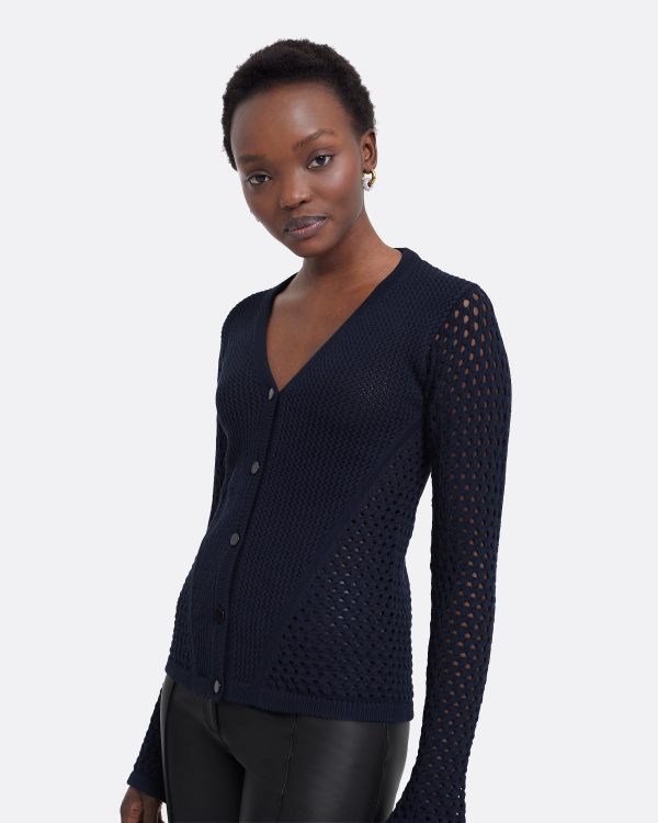 Keziah Navy Knit Top - Image 3