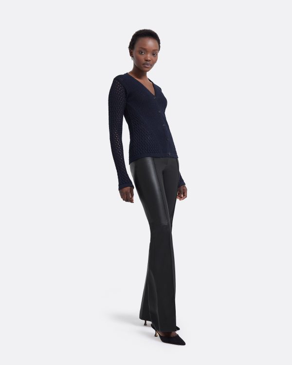 Keziah Navy Knit Top - Image 4
