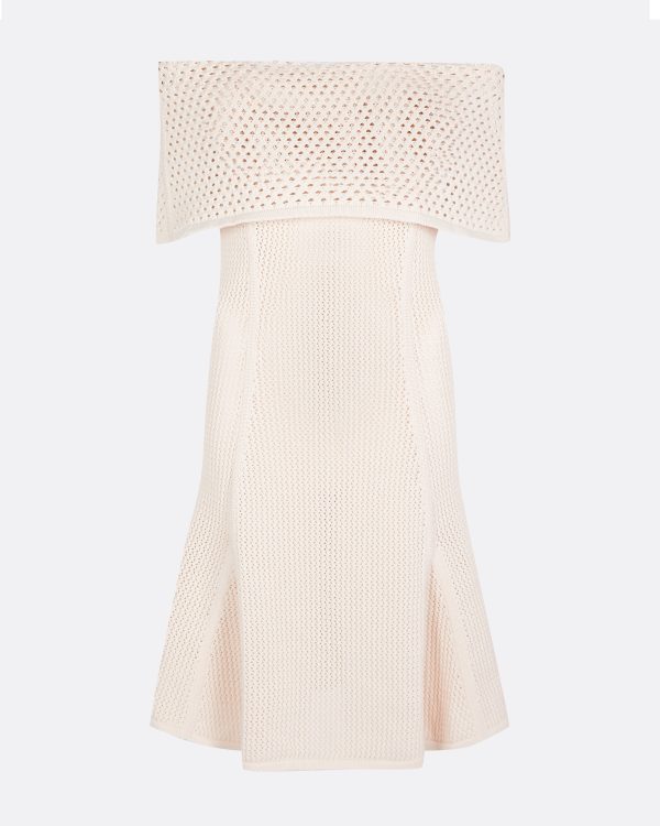 Kole Nouvelle Peach Knit Short Dress - Image 5