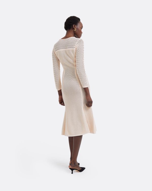 Klo Nouvelle Peach Knit Midi Dress - Image 2