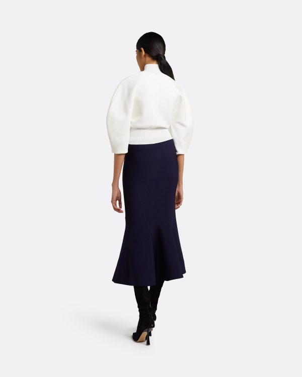 Kimberley Navy Knit Skirt - Image 2
