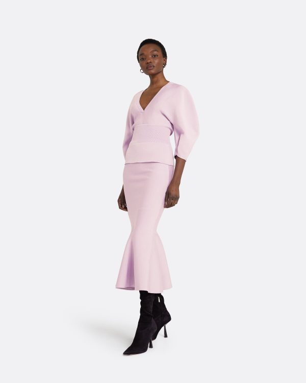 Kamali Lilac Snow Knit Top