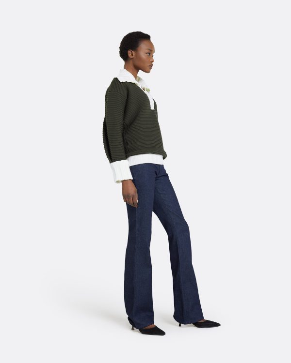 Kratos Slate Green & Ivory Knit Top - Image 4