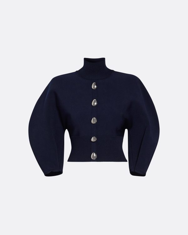 Lena Navy Knit Top - Image 5