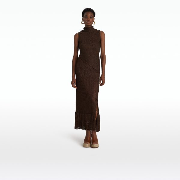 Remmie Deep Brown Knit Skirt - Image 5