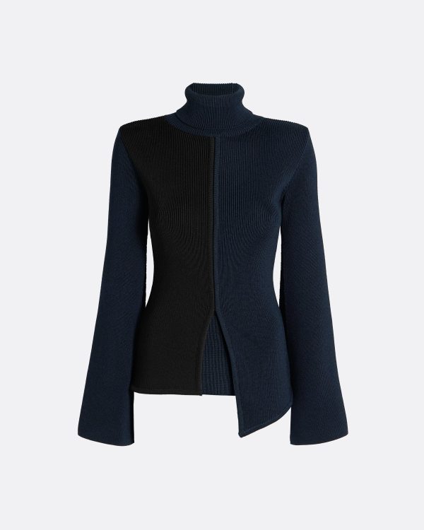 Gigi Knit In Navy & Black - Image 5