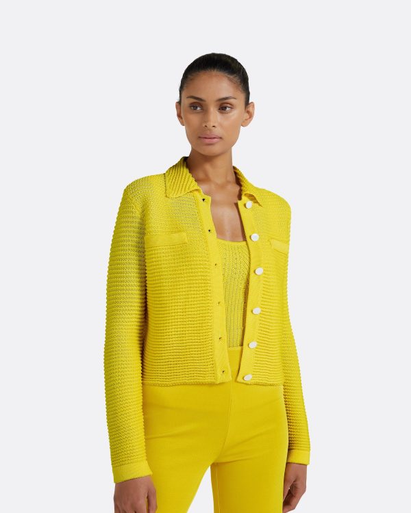 Artemis Canary Crochet Jacket - Image 3