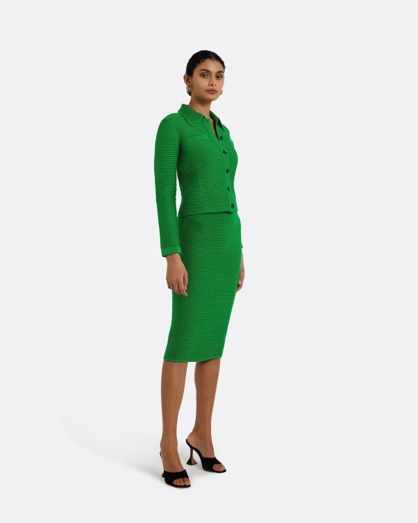 Artemis Emerald Crochet Jacket - Image 4