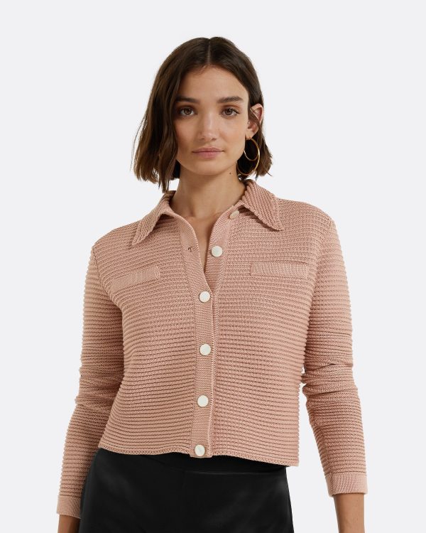 Artemis Old Rose Crochet Jacket - Image 3