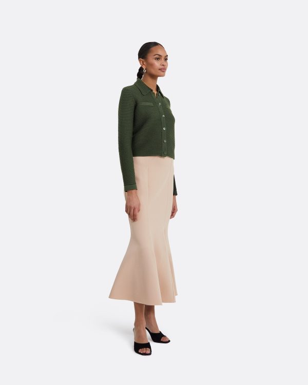 Artemis Olive Crochet Jacket - Image 4