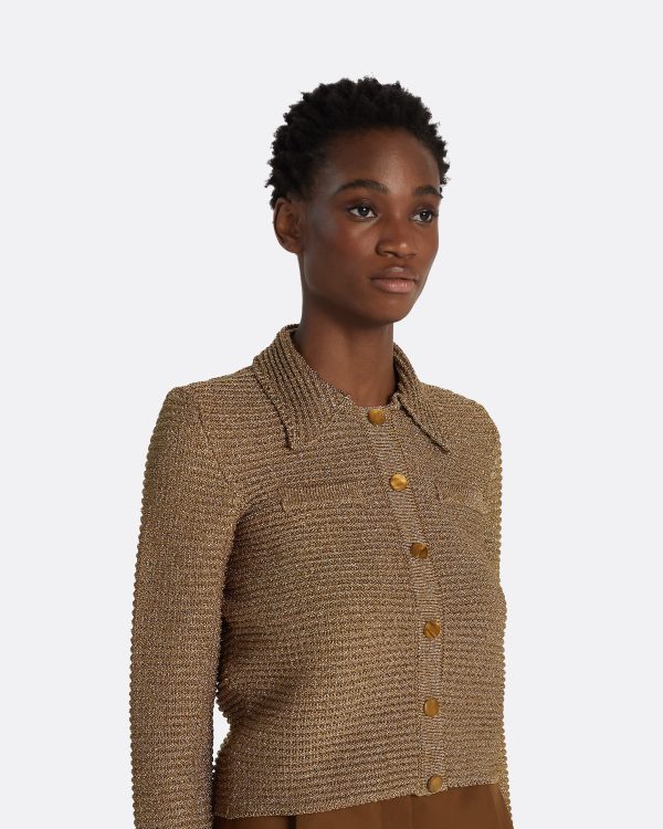 Artemis Gold Knit Jacket - Image 3