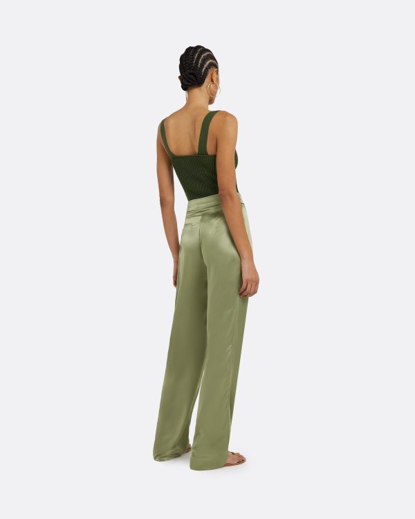 Amal Olive Crochet Top - Image 2