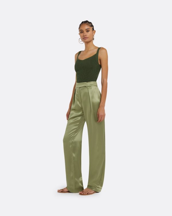 Amal Olive Crochet Top - Image 4