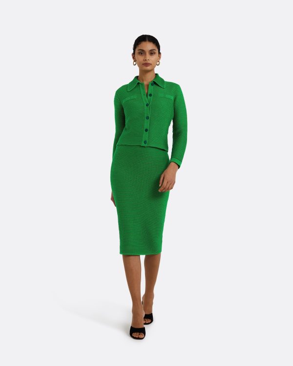 Sabah Emerald Crochet Skirt - Image 5