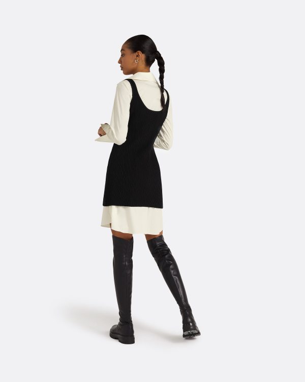 Cindy Black Knit Dress - Image 2