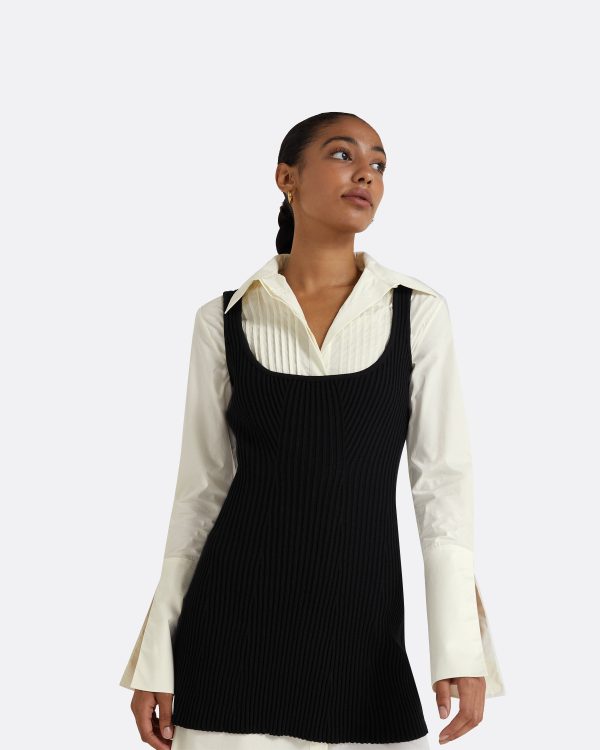 Cindy Black Knit Dress - Image 3