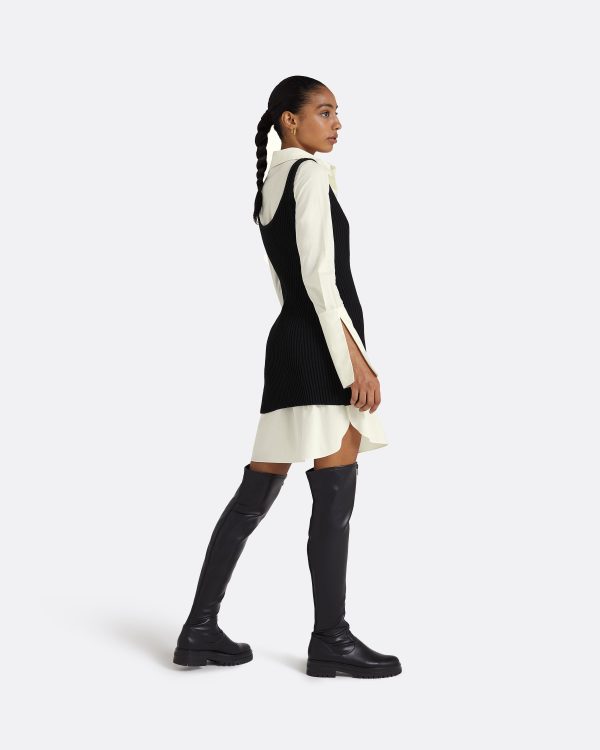 Cindy Black Knit Dress - Image 4