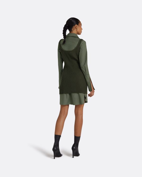 Cindy Seaweed Knit Dress - Image 2